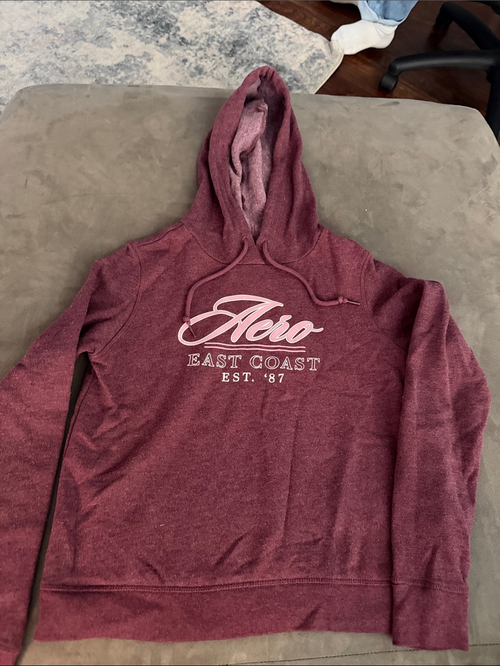 Aero East Coast Maroon Hoodie Sweatshirt